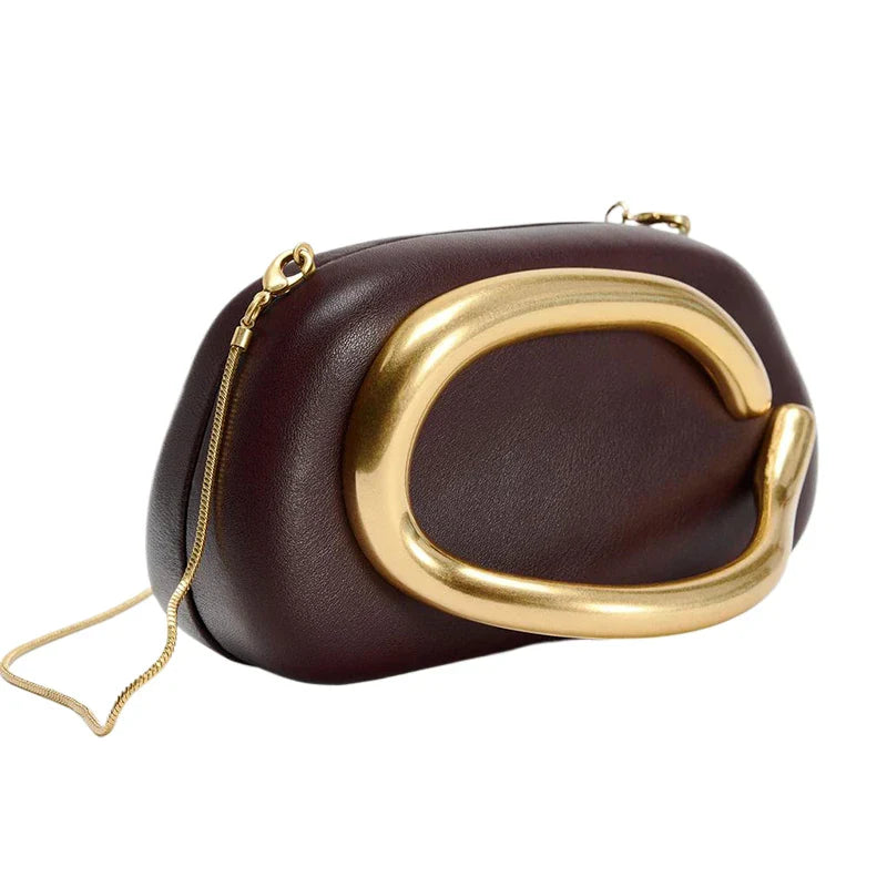 Leather Clutch & Shoulder Handbag
