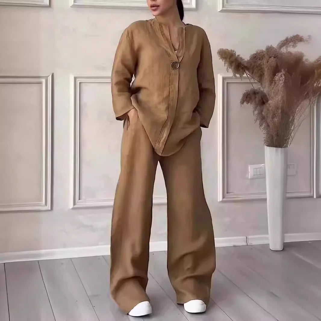 Lelinise Cotton Linen Outfit Set