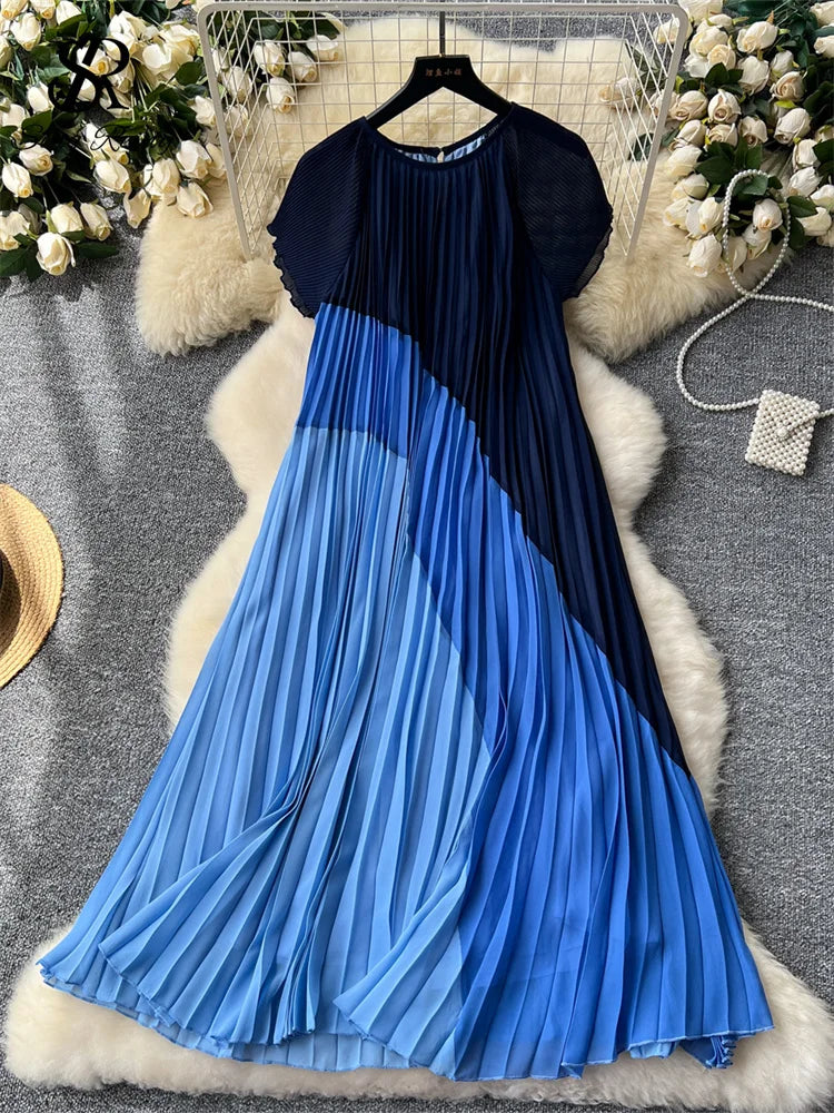 Retro Chiffon Floor-Length Dress