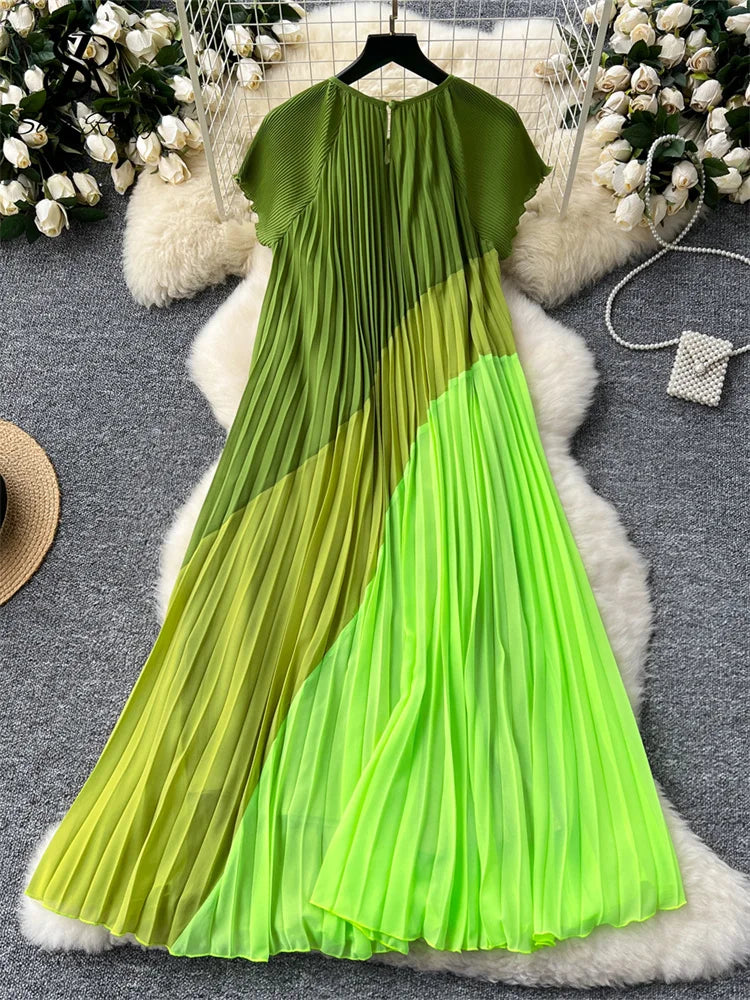 Retro Chiffon Floor-Length Dress