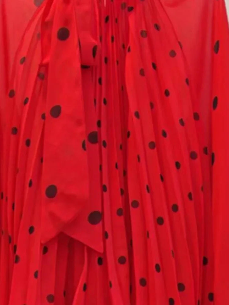 Lightweight Elegant Polka Dot Chiffon Blouse