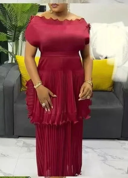 Elegant Ruffles Sleeveless Stretch Dress