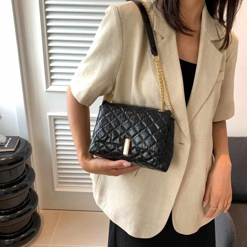 Luxury Laser Design Quilted Shoulder Bag
