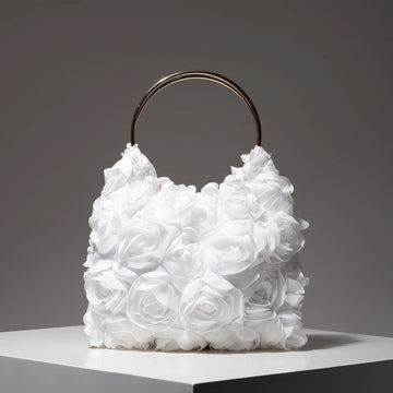 Rose Flower Hand Bag| Elegant Floral Purse for Women