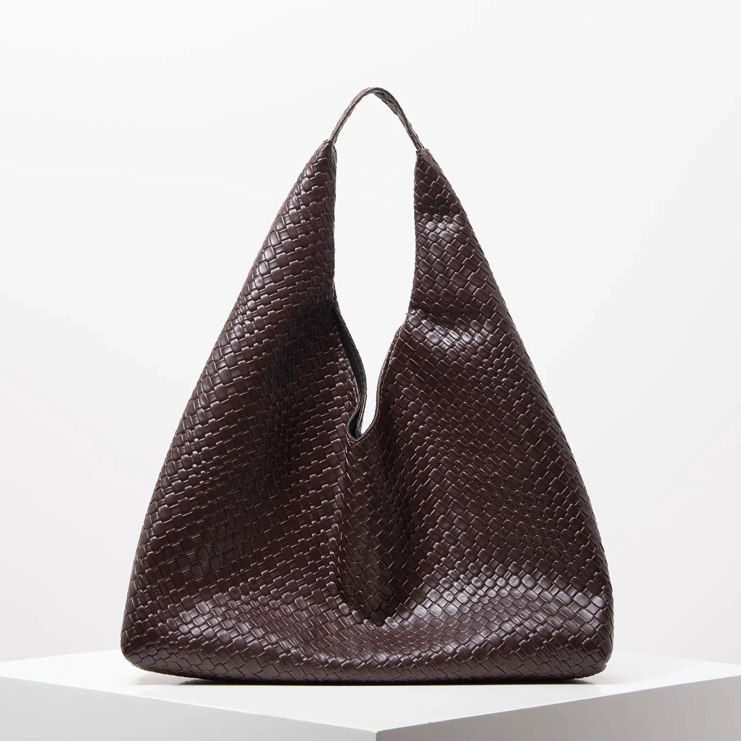 Leather Woven Shoulder Bag