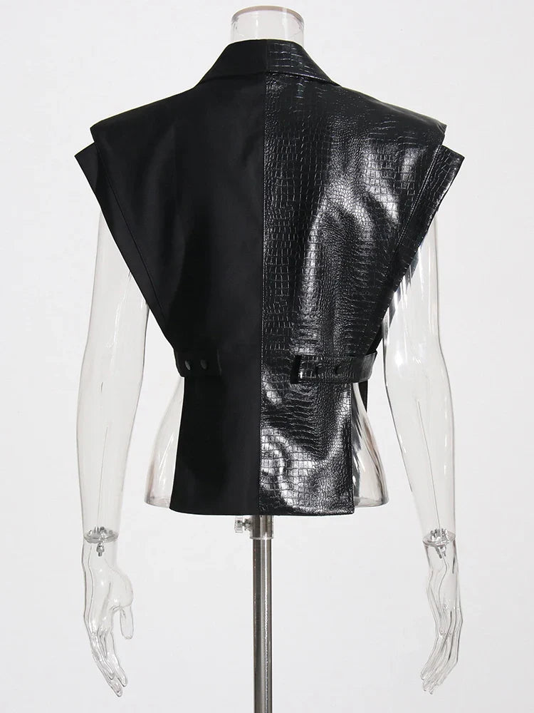 Sleeveless Leather Waistcoat