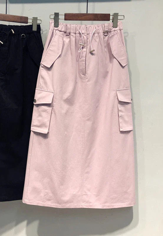 Elastic Waist Cargo Skirt| Casual Utility Women¡¯s Skirt