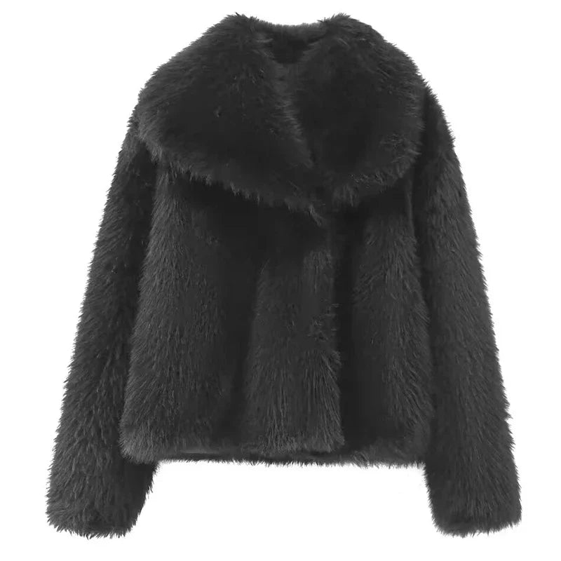Short Soft Faux Fur Coa| Elegant Women¡¯s Outerwear